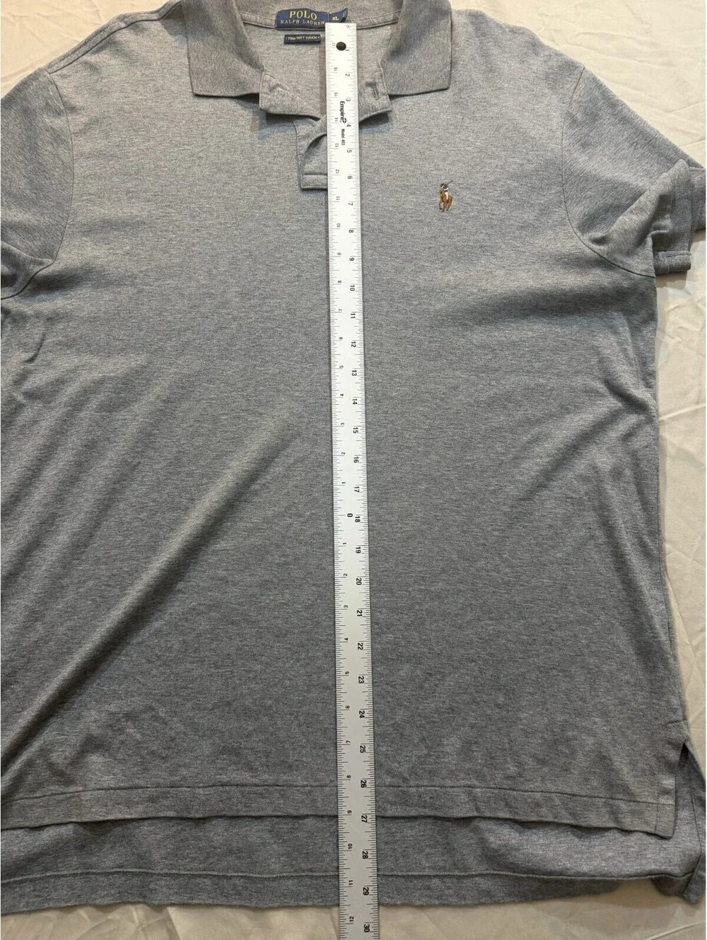 Polo Ralph Lauren Polo Shirt Mens XL Gray Pima Soft Touch Cotton Pony Golf